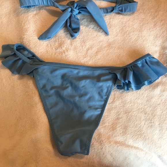 Baby Blue Bikini Ruffle Set - Picture 5 of 6